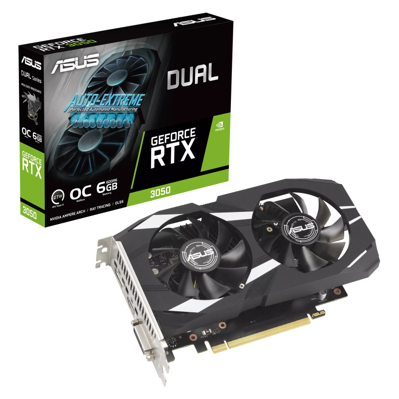 Tarjeta Gráfica Asus Dual GeForce RTX 3050 OC Edition/ 6GB GDDR6