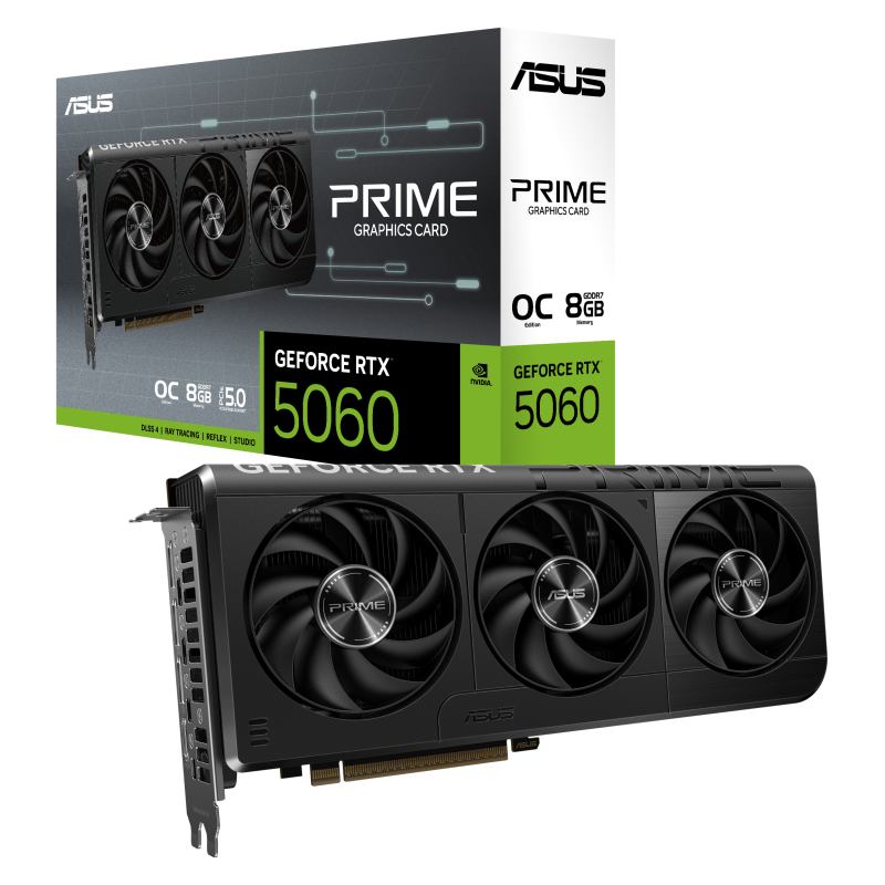 Tarjeta Gráfica Asus Prime GeForce RTX 5060 OC Edition/ 8GB GDDR7