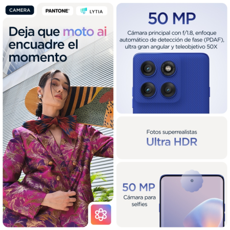 Motorola Edge 60 Pro 5G 12GB/512GB Azul (Dazzling Blue) Dual SIM XT2507