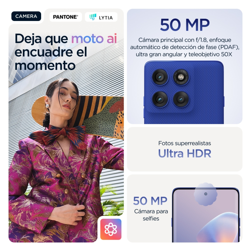Motorola Edge 60 Pro 5G 12GB/512GB Azul (Dazzling Blue) Dual SIM XT2507