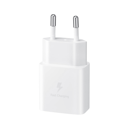 Cargador de red Samsung EP-T1510XWEGEU USB-C 15W + Cable USB-C Blanco