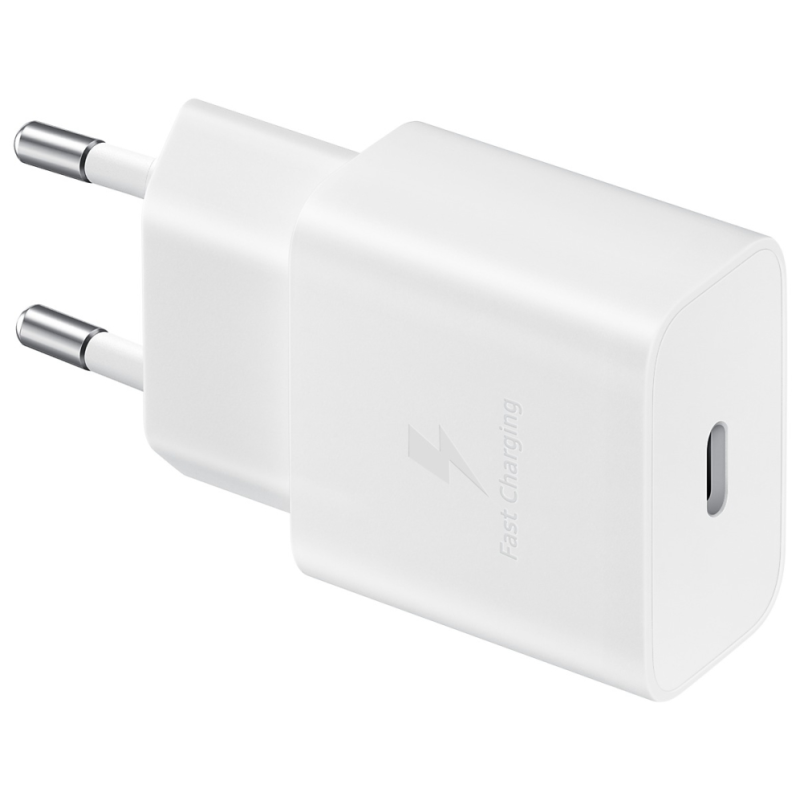Cargador de red Samsung EP-T1510XWEGEU USB-C 15W + Cable USB-C Blanco