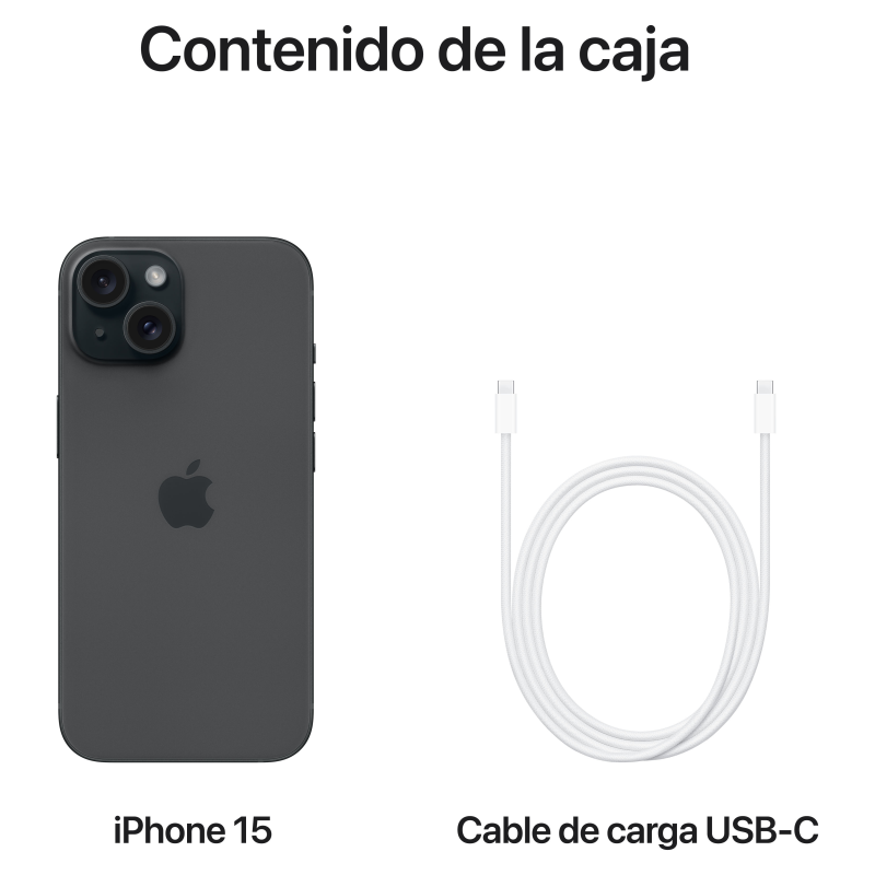 Apple iPhone 15 256GB Negro (Black) MTP63QL/A