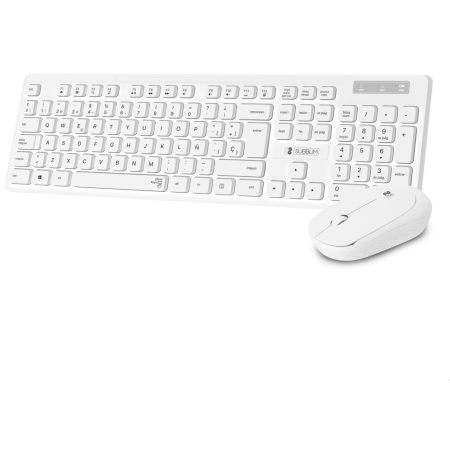 Teclado y Ratón Subblim Combo Business Slim Silencioso Inalámbrico/ Blanco