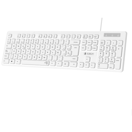 Teclado Subblim Business Slim Silencioso/ Blanco