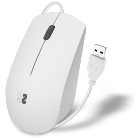 Ratón Subblim Business Silencioso/ Hasta 1200 DPI/ Blanco
