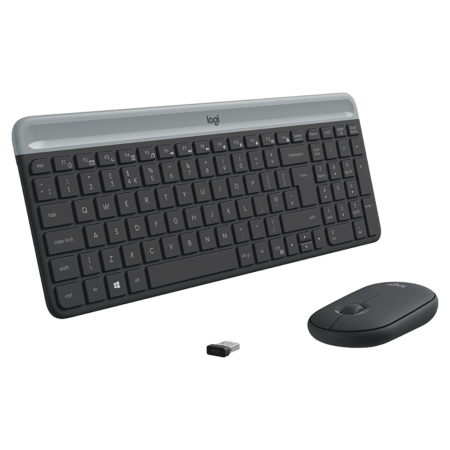 Teclado y Ratón Inalámbricos Logitech Slim Combo MK470