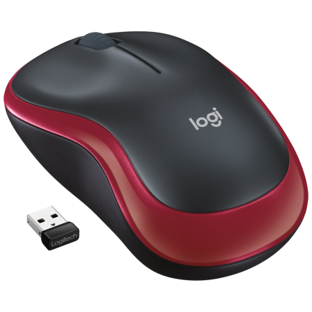 Ratón Inalámbrico Logitech M185/ Hasta 1000 DPI/ Rojo