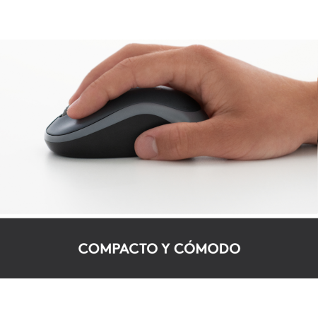 Ratón Inalámbrico Logitech M185/ Hasta 1000 DPI/ Gris