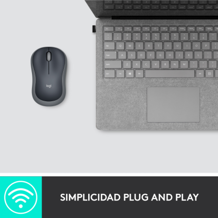 Ratón Inalámbrico Logitech M185/ Hasta 1000 DPI/ Gris