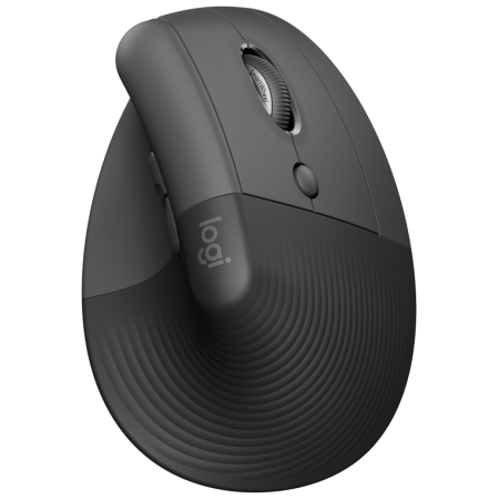 Ratón Ergonómico Inalámbrico por Bluetooth/ 2.4GHz Logitech Lift Vertical Ergonomic Mouse/ Hasta 4000 DPI/ Grafito