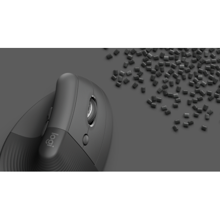 Ratón Ergonómico Inalámbrico por Bluetooth/ 2.4GHz Logitech Lift Vertical Ergonomic Mouse/ Hasta 4000 DPI/ Grafito