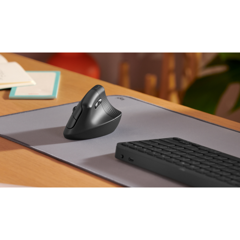 Ratón Ergonómico Inalámbrico por Bluetooth/ 2.4GHz Logitech Lift Vertical Ergonomic Mouse/ Hasta 4000 DPI/ Grafito