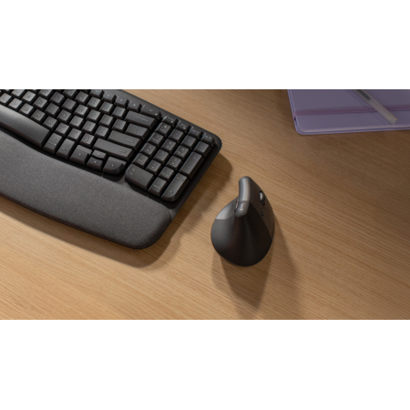 Ratón Ergonómico Inalámbrico por Bluetooth/ 2.4GHz Logitech Lift Vertical Ergonomic Mouse/ Hasta 4000 DPI/ Grafito