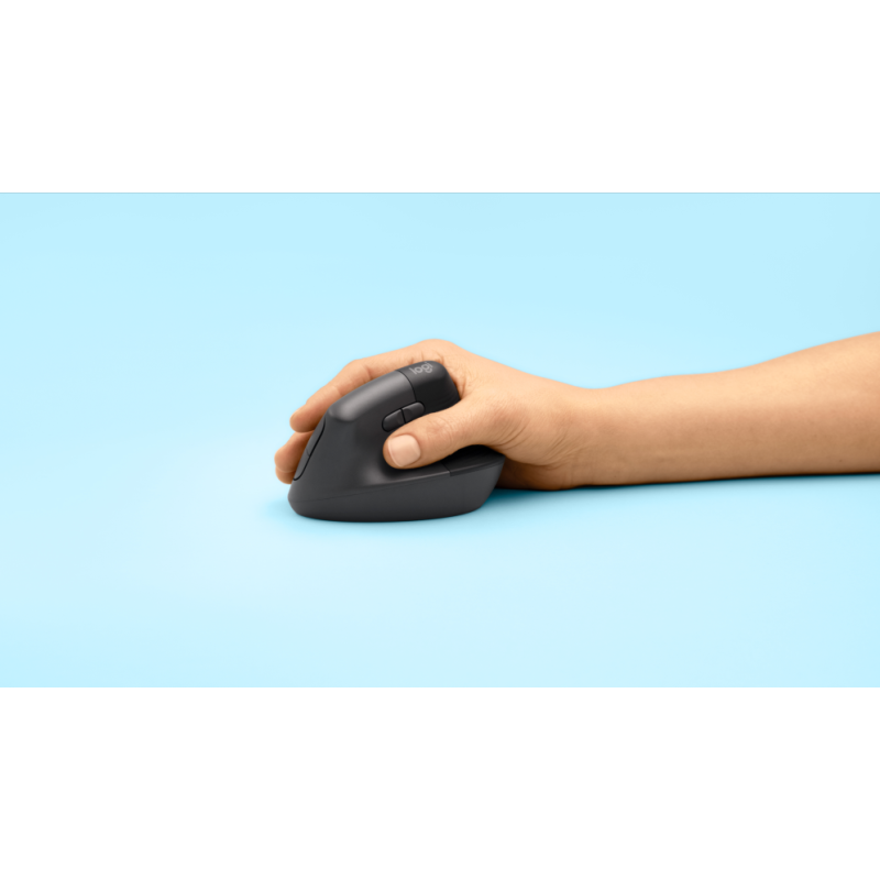 Ratón Ergonómico Inalámbrico por Bluetooth/ 2.4GHz Logitech Lift Vertical Ergonomic Mouse/ Hasta 4000 DPI/ Grafito