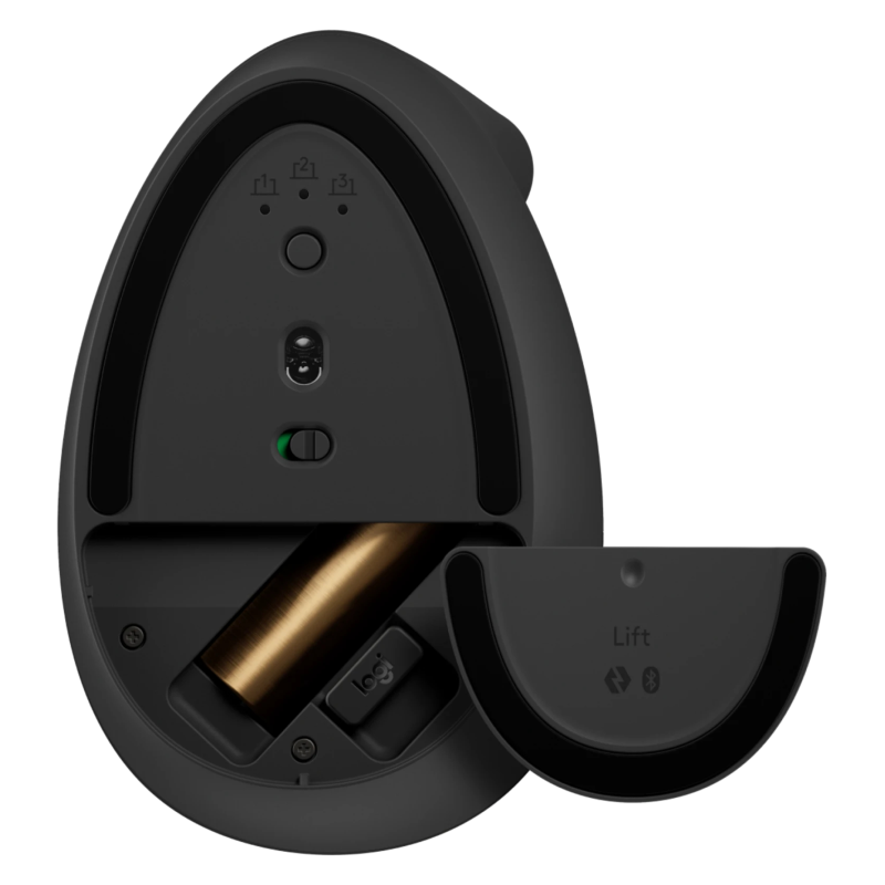 Ratón Ergonómico Inalámbrico por Bluetooth/ 2.4GHz Logitech Lift Vertical Ergonomic Mouse/ Hasta 4000 DPI/ Grafito