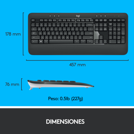 Teclado y Ratón Inalámbrico Logitech MK540 Advanced