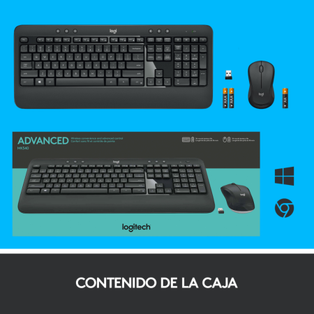 Teclado y Ratón Inalámbrico Logitech MK540 Advanced