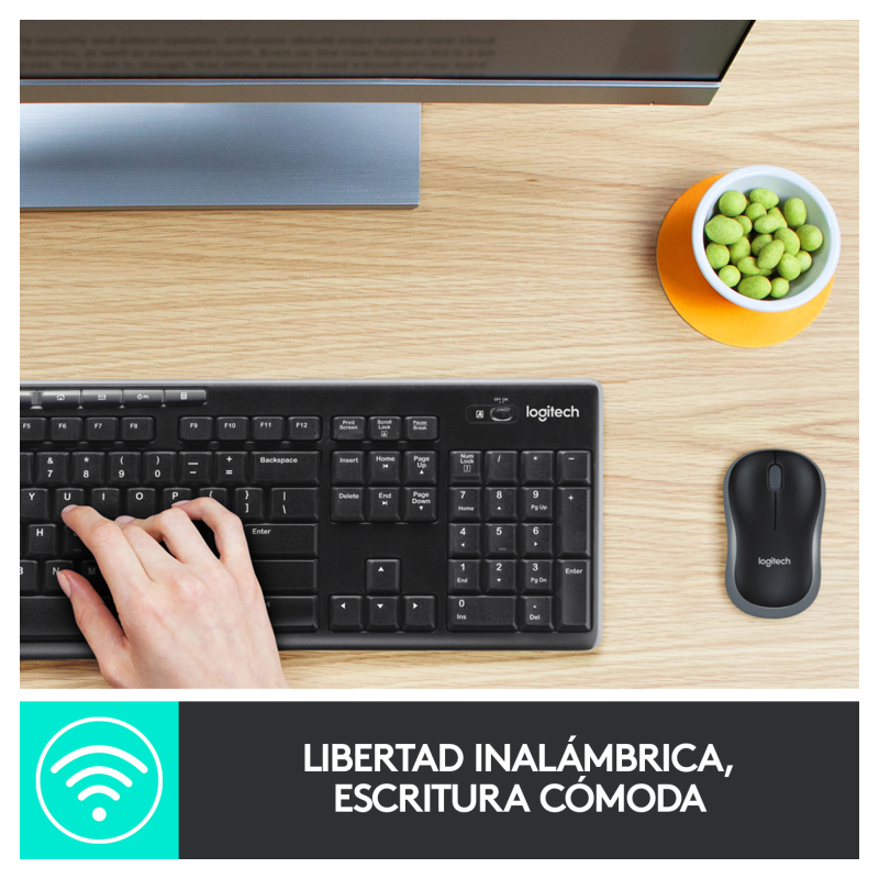 Teclado y Ratón Inalámbricos Logitech Wireless Combo MK270