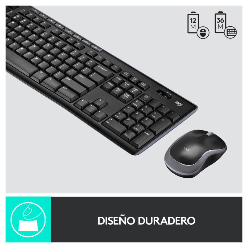 Teclado y Ratón Inalámbricos Logitech Wireless Combo MK270