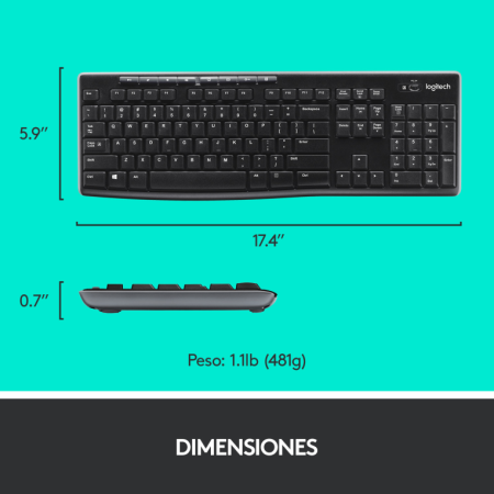 Teclado y Ratón Inalámbricos Logitech Wireless Combo MK270