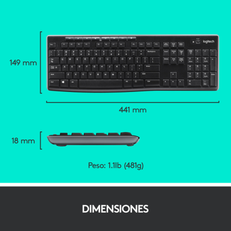 Teclado y Ratón Inalámbricos Logitech Wireless Combo MK270