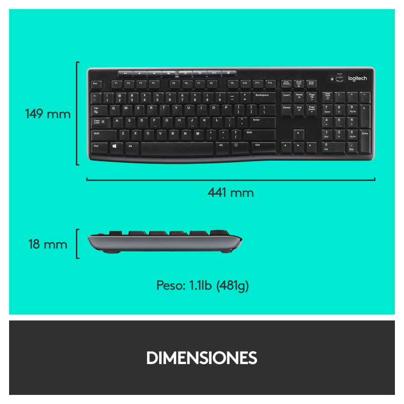 Teclado y Ratón Inalámbricos Logitech Wireless Combo MK270