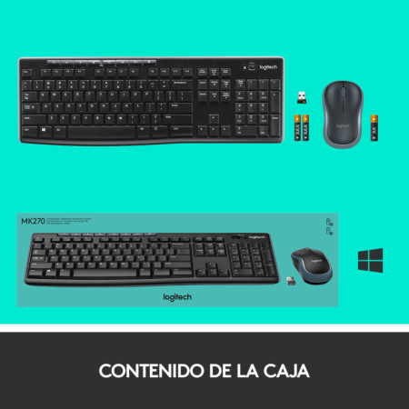 Teclado y Ratón Inalámbricos Logitech Wireless Combo MK270