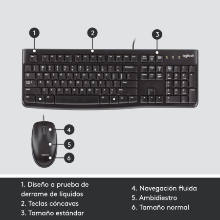 Teclado y Ratón Logitech Desktop MK120