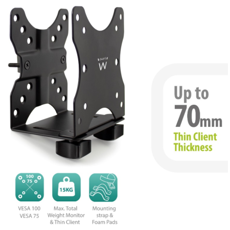 Ewent EW1517 soporte y montura para estación de trabajo/PC todo en uno 5 kg Negro