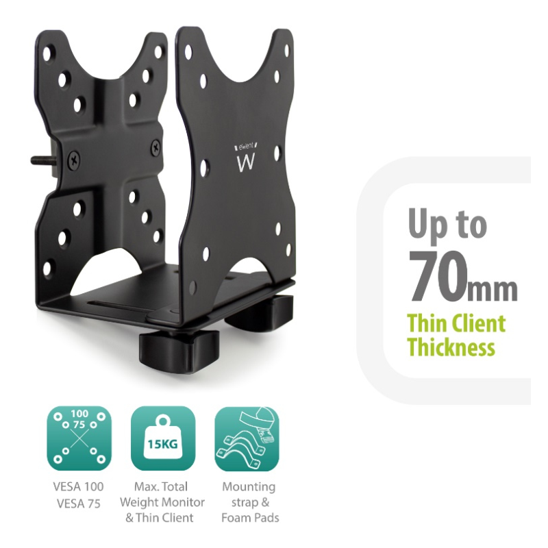 Ewent EW1517 soporte y montura para estación de trabajo/PC todo en uno 5 kg Negro