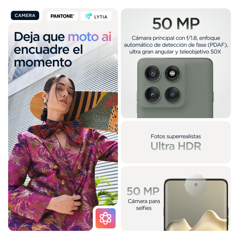 Motorola edge 60 pro 16,9 cm (6.67″) SIM doble Android 15 5G USB Tipo C 12 GB 512 GB 6000 mAh Gris
