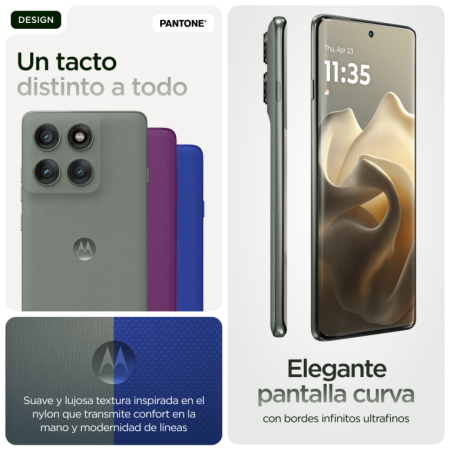 Motorola edge 60 pro 16,9 cm (6.67″) SIM doble Android 15 5G USB Tipo C 12 GB 512 GB 6000 mAh Gris