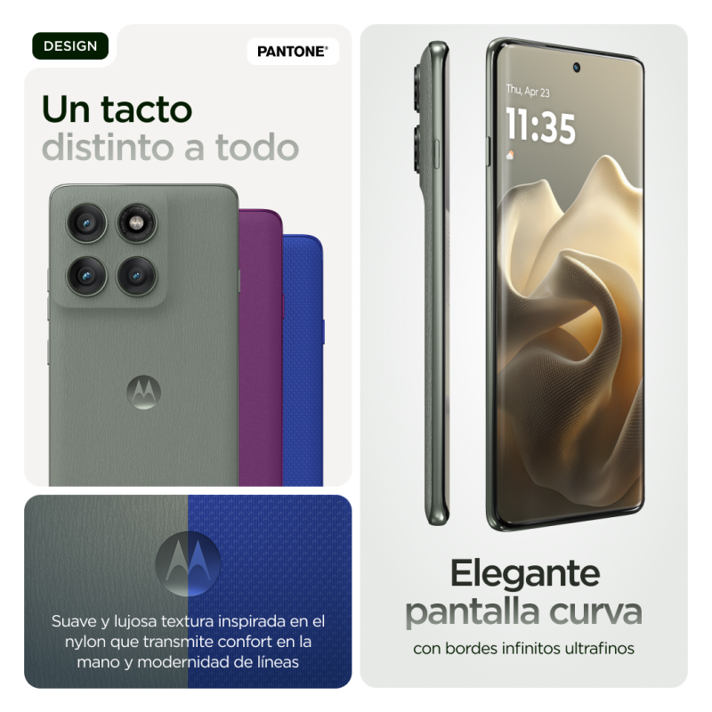 Motorola edge 60 pro 16,9 cm (6.67″) SIM doble Android 15 5G USB Tipo C 12 GB 512 GB 6000 mAh Gris