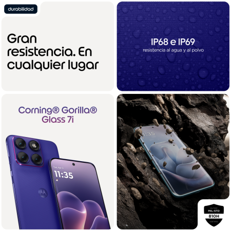 Motorola edge 70 fusion 17,2 cm (6.78″) SIM doble Android 16.0 5G USB Tipo C 8 GB 256 GB 7000 mAh Violeta