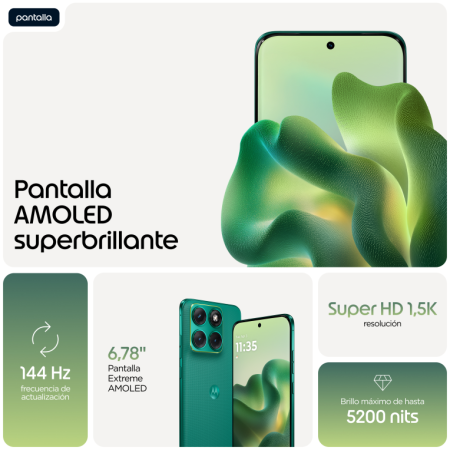 Motorola edge 70 fusion 17,2 cm (6.78″) SIM doble Android 16.0 5G USB Tipo C 8 GB 256 GB 7000 mAh Verde