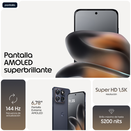 Motorola edge 70 fusion 17,2 cm (6.78″) SIM doble Android 16.0 5G USB Tipo C 8 GB 256 GB 7000 mAh Negro
