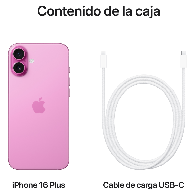 Apple iPhone 16 Plus 17 cm (6.7″) SIM doble iOS 18 5G USB Tipo C 256 GB Rosa
