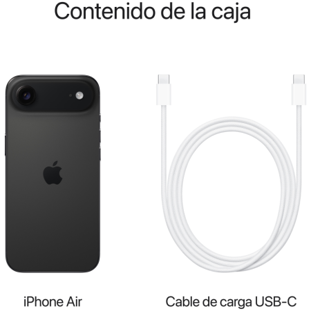 Apple iPhone Air 16,5 cm (6.5″) SIM doble iOS 26 5G USB Tipo C 512 GB Negro