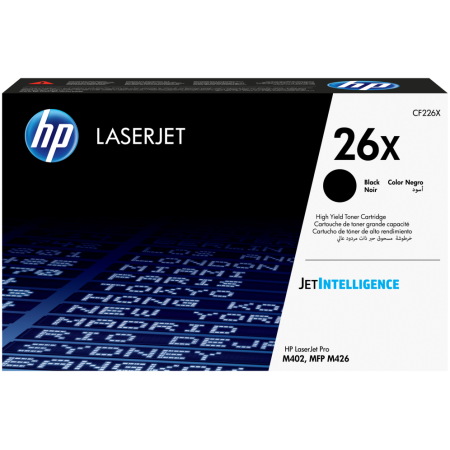 HP Cartucho de tóner original LaserJet 26X de alta capacidad negro