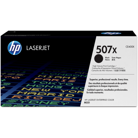 HP Cartucho de tóner original LaserJet 507X de alta capacidad negro