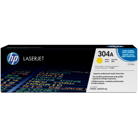 HP Cartucho de tóner original LaserJet 304A amarillo
