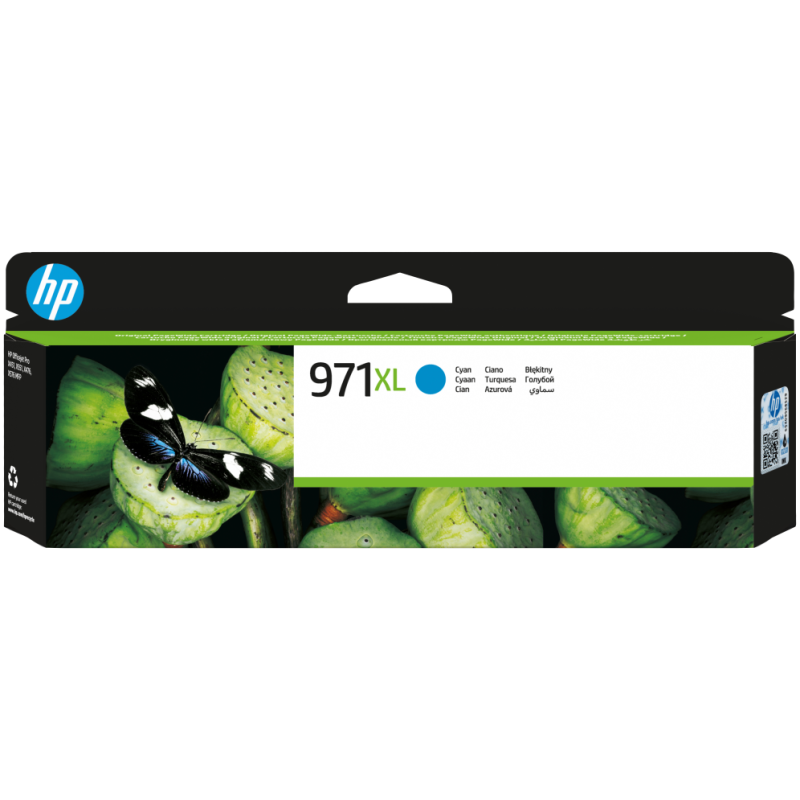 HP Cartucho de tinta original 971XL de alta capacidad cian