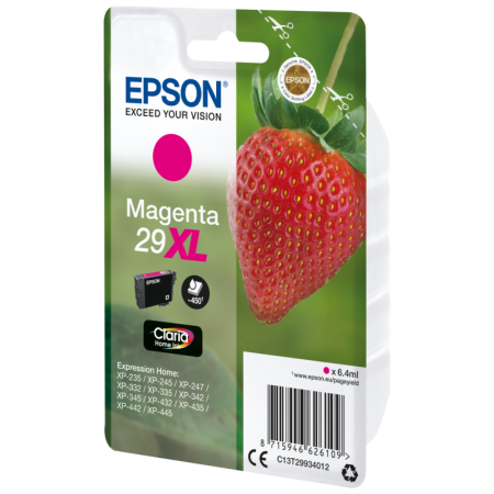 Epson Strawberry Singlepack Magenta 29XL Claria Home Ink