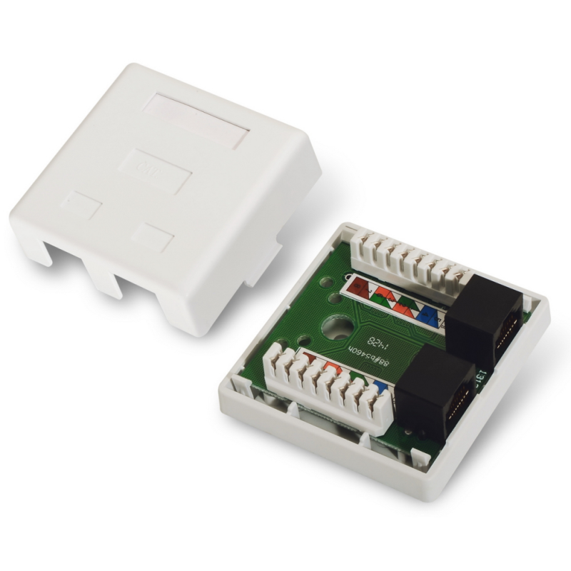 AISENS A139-0302 caja de conexiones de red Cat6 Blanco