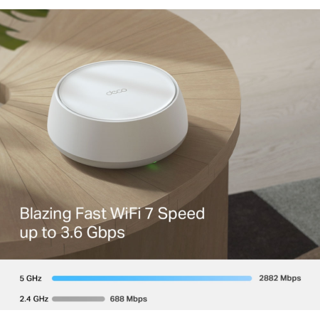 TP-Link DECO BE25(2-PACK) sistema Wi-Fi Mesh (Wi-Fi en malla) Doble banda (2,4 GHz / 5 GHz) Wi-Fi 7 (802.11be) Blanco Interno