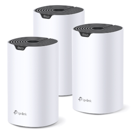 TP-Link Deco S7 (3-pack) Doble banda (2,4 GHz / 5 GHz) Wi-Fi 5 (802.11ac) Blanco, Negro Interno