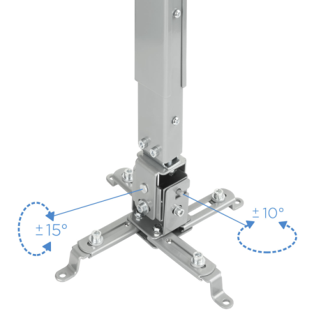 TooQ SOPORTE UNIVERSAL INCLINABLE DE TECHO PARA PROYECTOR PLATA