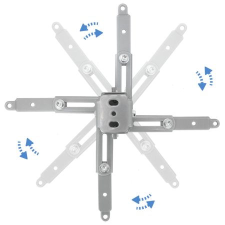 TooQ SOPORTE UNIVERSAL INCLINABLE DE TECHO PARA PROYECTOR PLATA