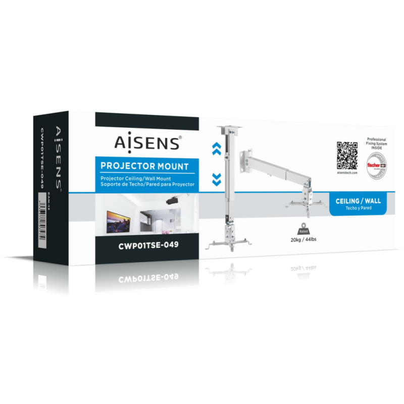 AISENS CWP01TSE-049 montaje para projector Pared/techo Blanco
